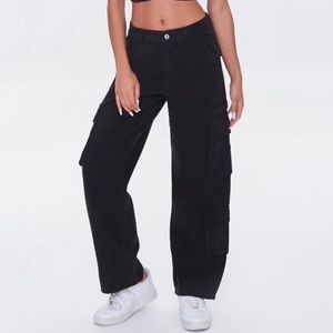 F21 Denim Cargo Pants